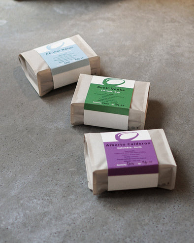 three coffee bags